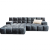 OCEAN7 - Sofa mit Ottomane UDli-Ure158 (anthrazit)